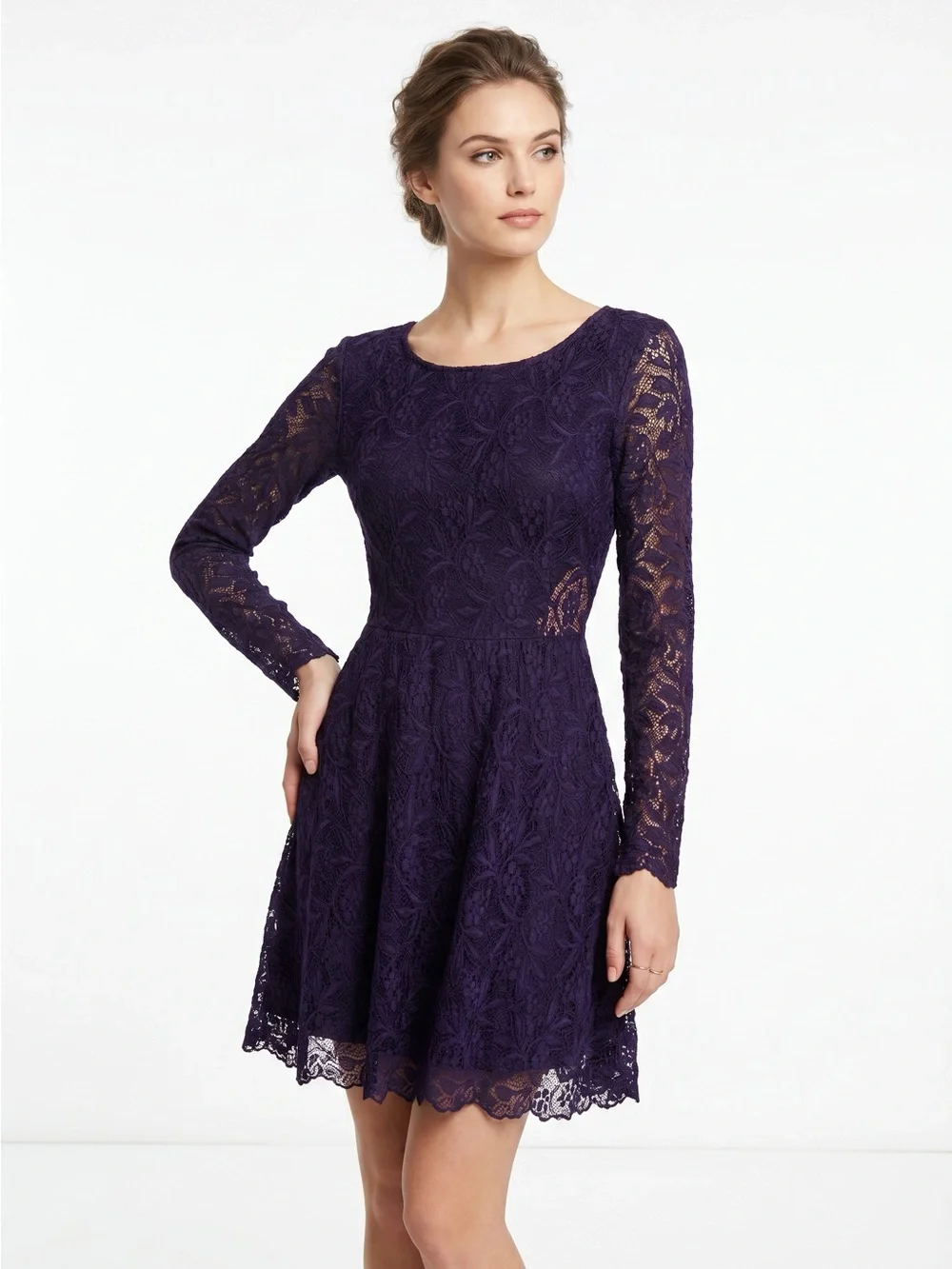 purple dress dynamite Short Sleeve Twist Front Maxi Dress Purple